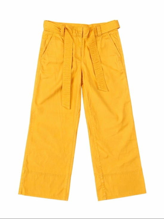 LOFT Pants - Ann Taylor LOFT Yellow Crop Wide Leg Pants Tie Waist Women’s Size 4